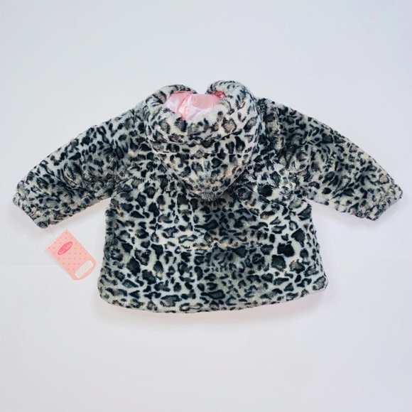 Bon bébé Faux Fur Leopard Winter Coat Size 12 months - Picture 2 of 6
